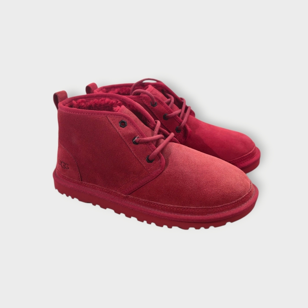 UGG Neumel Women Red Chukka Ankle Boots Size 9 EU 40 Mens 7 New With Defects - Picture 2 of 12